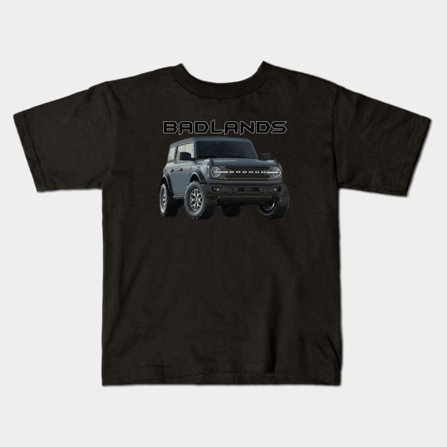 Area 51 Ford Bronco Badlands SUV Kids T-Shirt by cowtown_cowboy